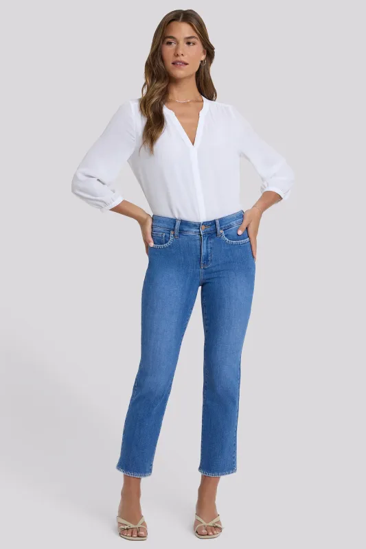 Marilyn Straight Ankle Jeans In Petite - Blue Paradise sold by NYDJ