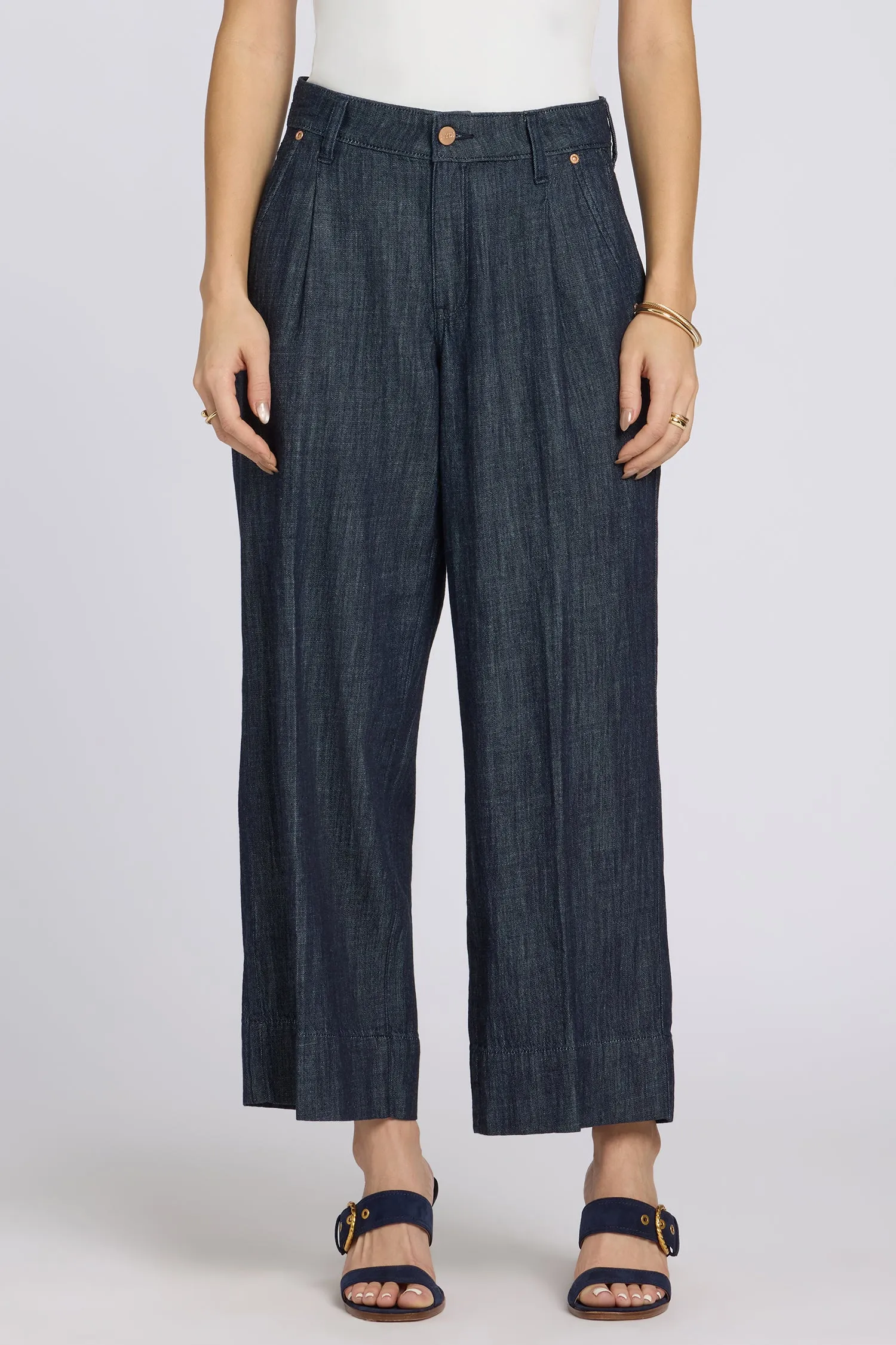Teresa Wide Leg Ankle Jeans - Dark Indigo sold by NYDJ product image thumbnail 5