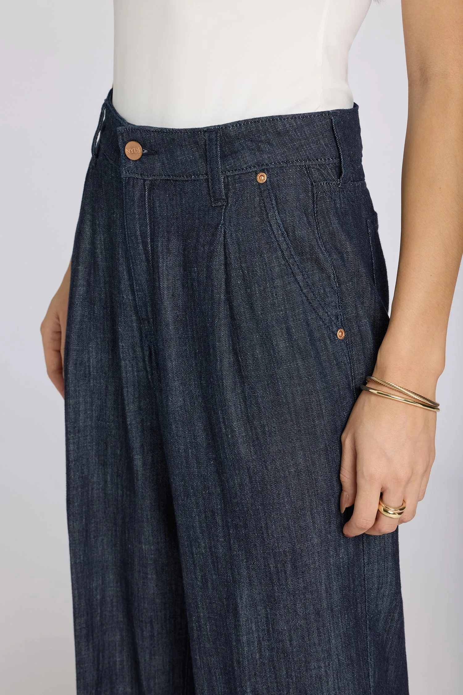 Teresa Wide Leg Ankle Jeans - Dark Indigo sold by NYDJ product image thumbnail 2