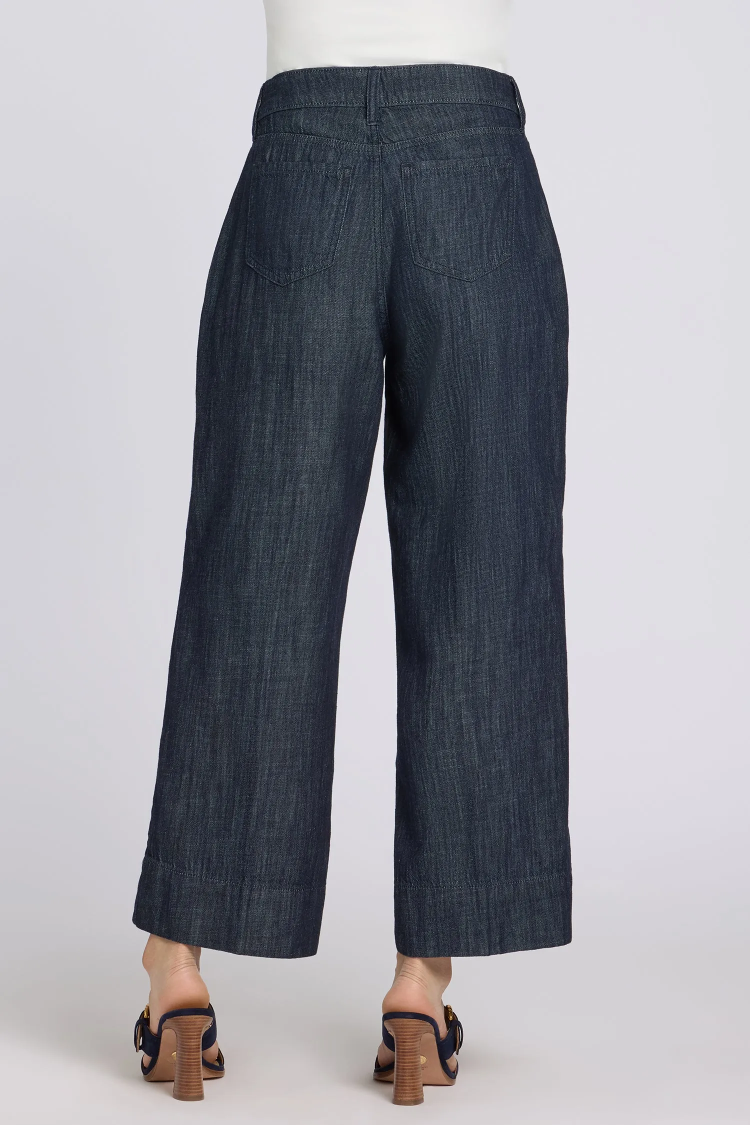 Teresa Wide Leg Ankle Jeans - Dark Indigo sold by NYDJ product image thumbnail 3