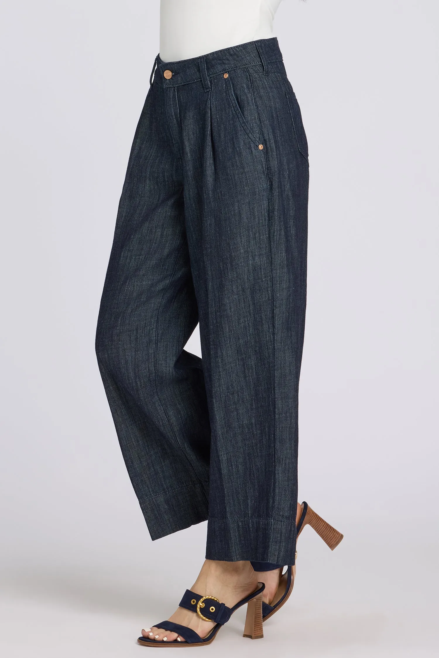 Teresa Wide Leg Ankle Jeans - Dark Indigo sold by NYDJ product image thumbnail 4