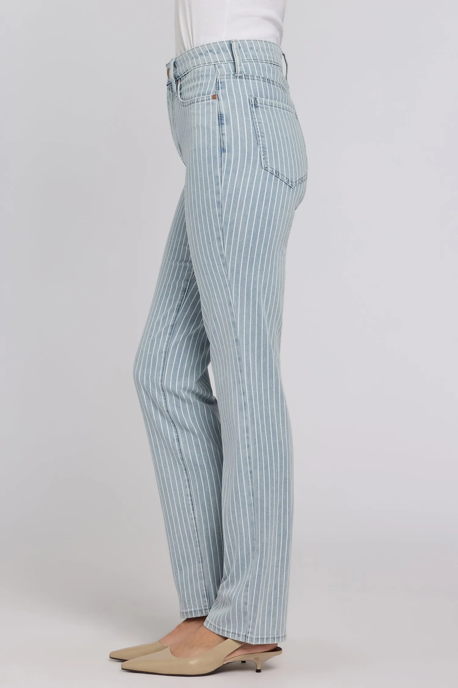 Marilyn Straight Jeans In Petite - Azure Stripe sold by NYDJ product image thumbnail 3