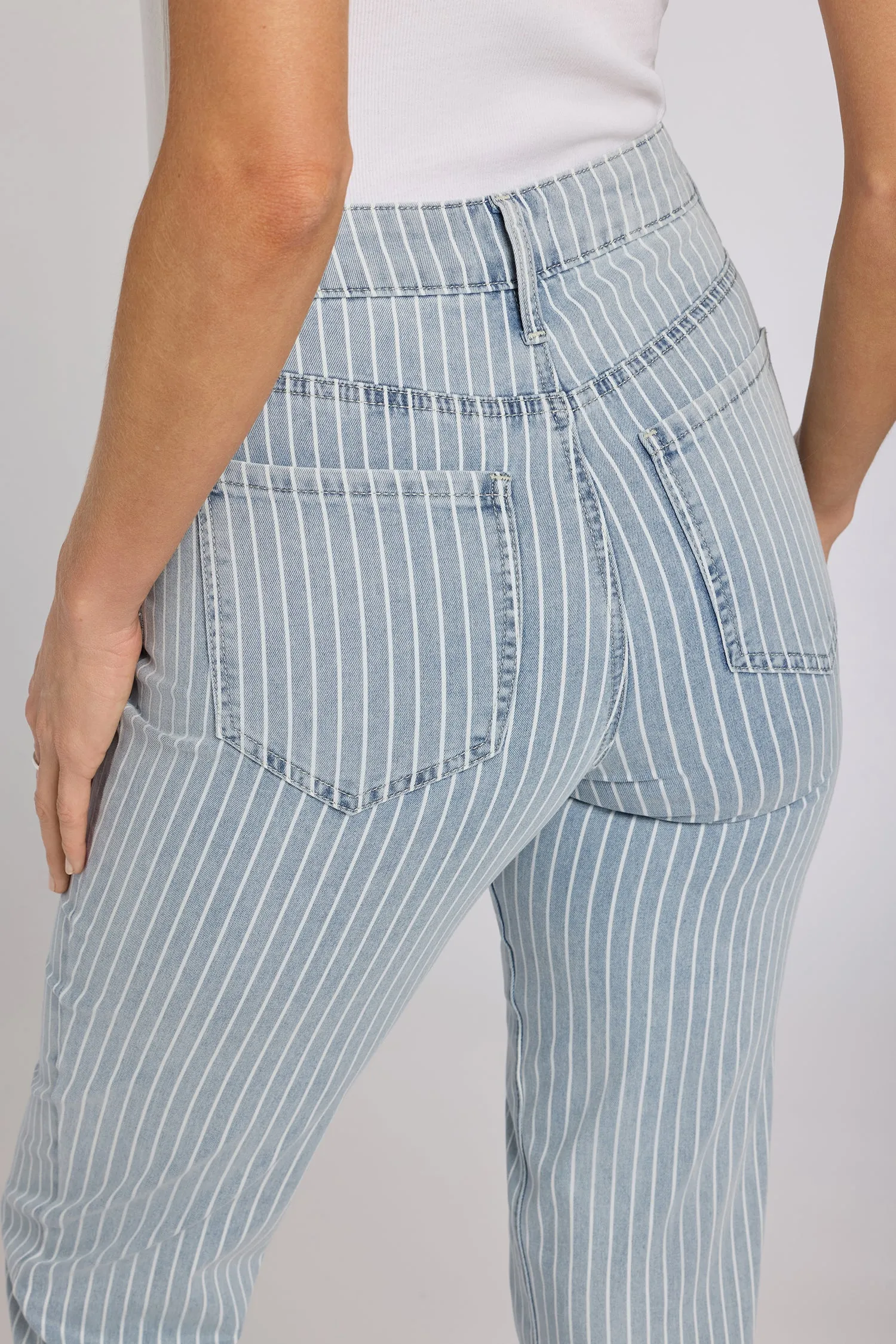 Marilyn Straight Jeans In Petite - Azure Stripe sold by NYDJ product image thumbnail 5