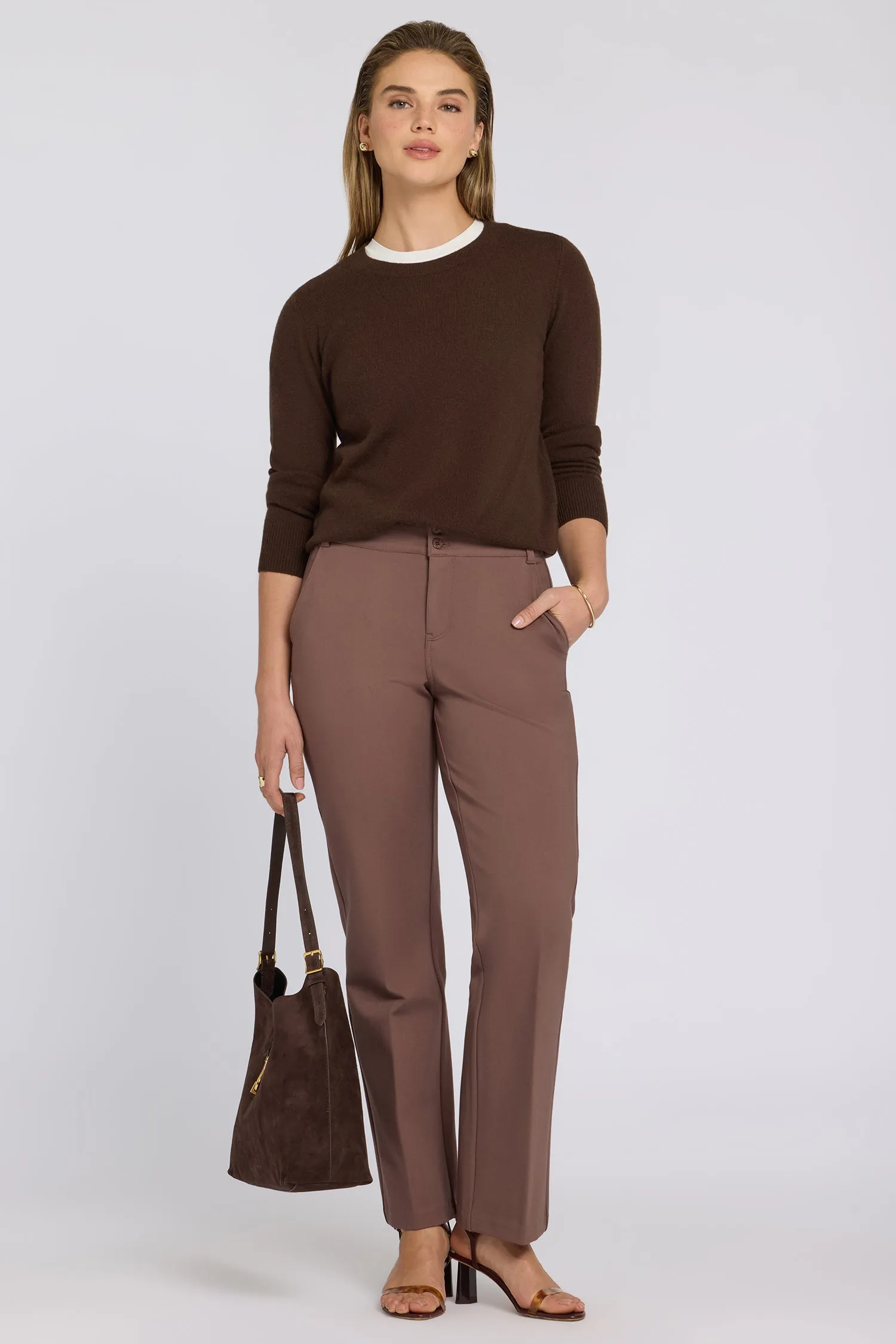 Bella Trouser Pants - Deep Taupe sold by NYDJ