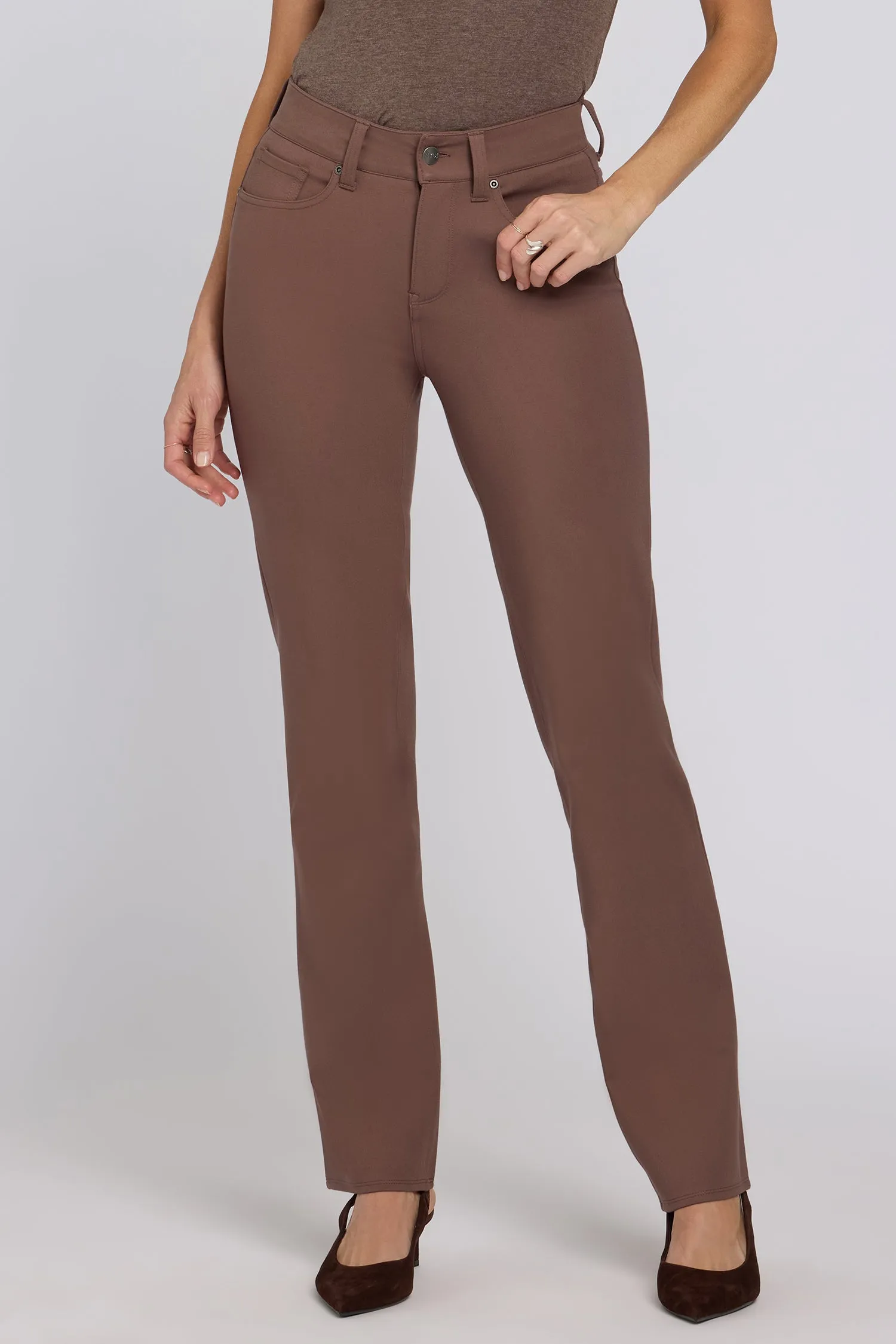 Marilyn Straight Pants - Deep Taupe sold by NYDJ product image thumbnail 5