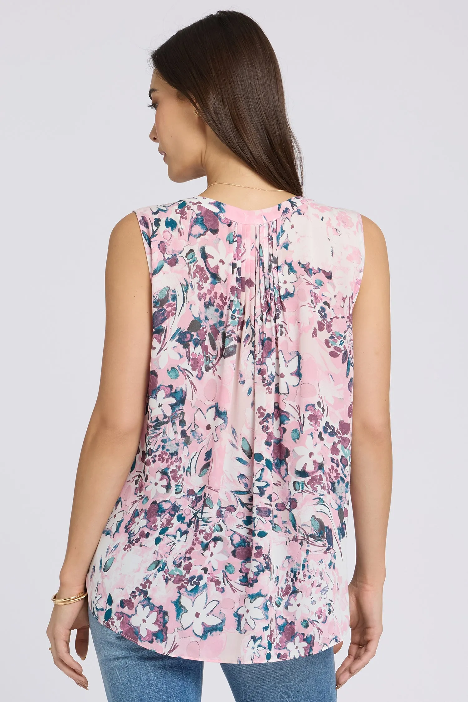 Sleeveless Pintuck Blouse - Floral Dreams sold by NYDJ product image thumbnail 3