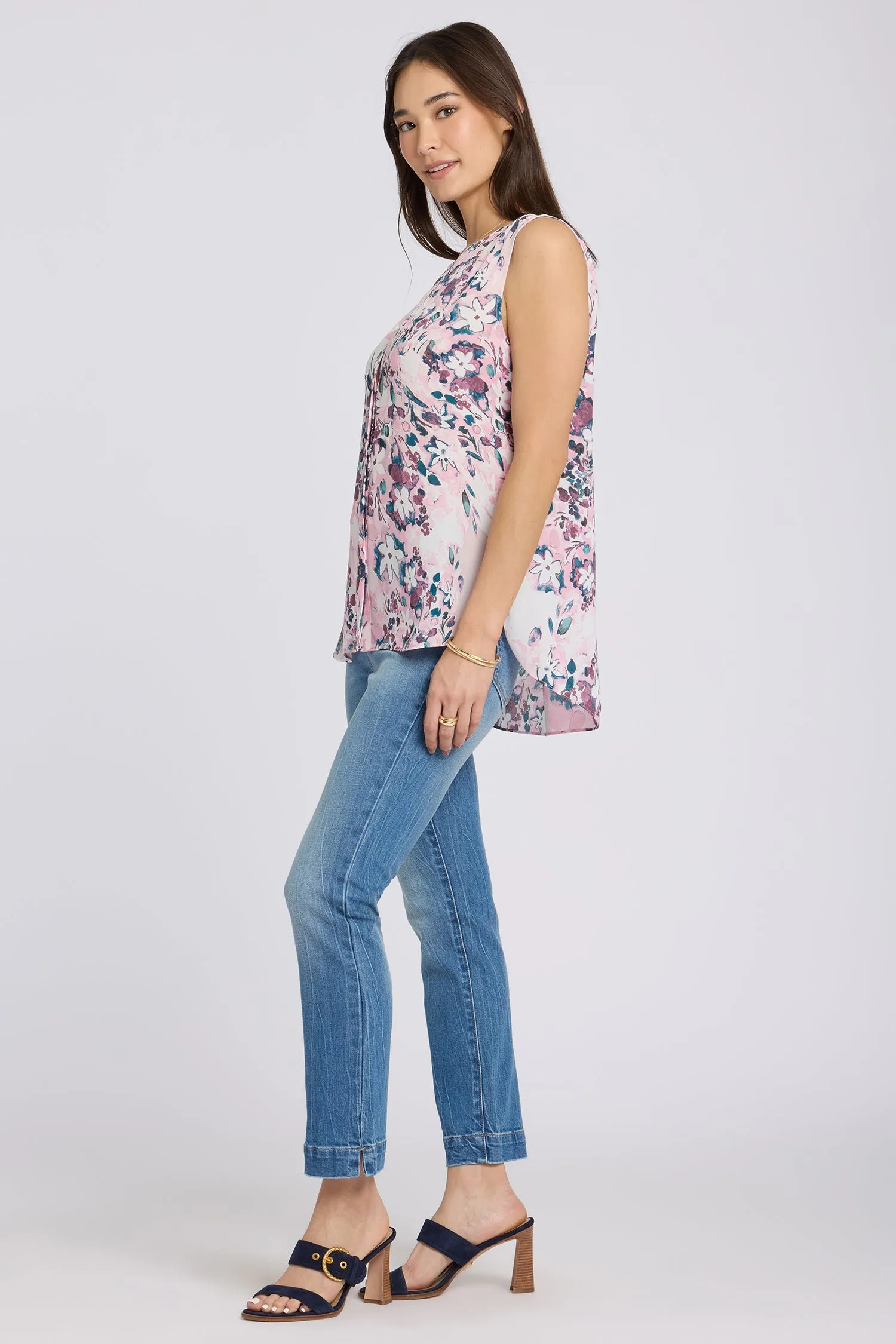 Sleeveless Pintuck Blouse - Floral Dreams sold by NYDJ product image thumbnail 2