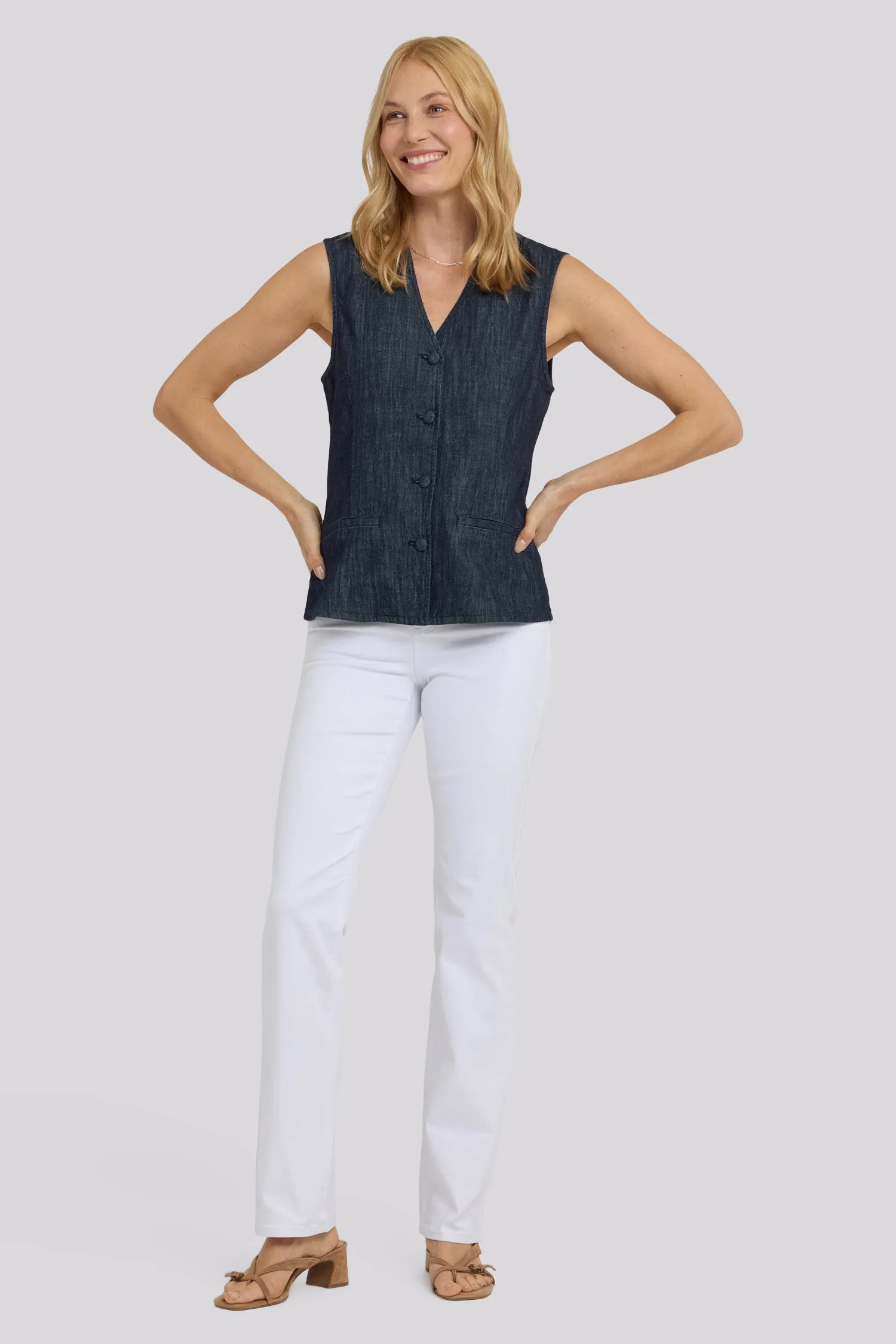 Denim Vest - Dark Indigo sold by NYDJ product image thumbnail 5