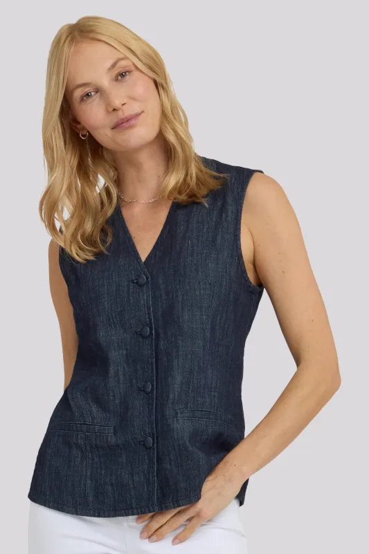 Denim Vest - Dark Indigo made by NYDJ