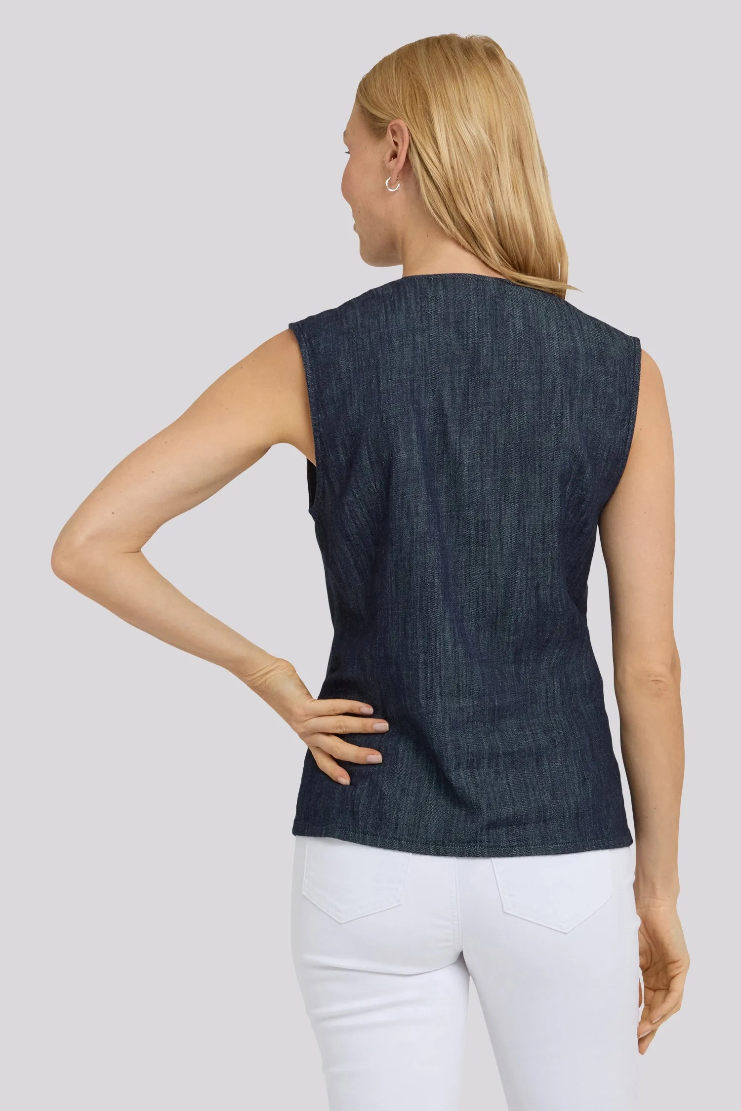 Denim Vest - Dark Indigo sold by NYDJ product image thumbnail 3
