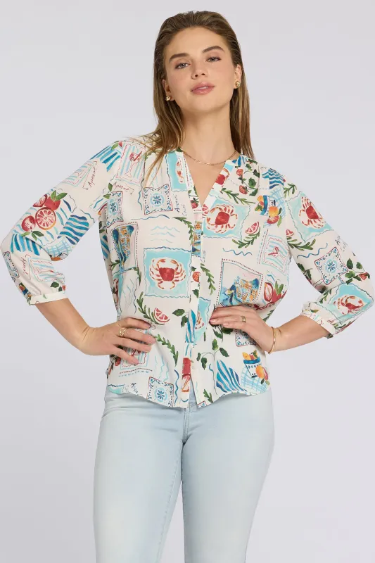 Pintuck Blouse - Dreamscape sold by NYDJ