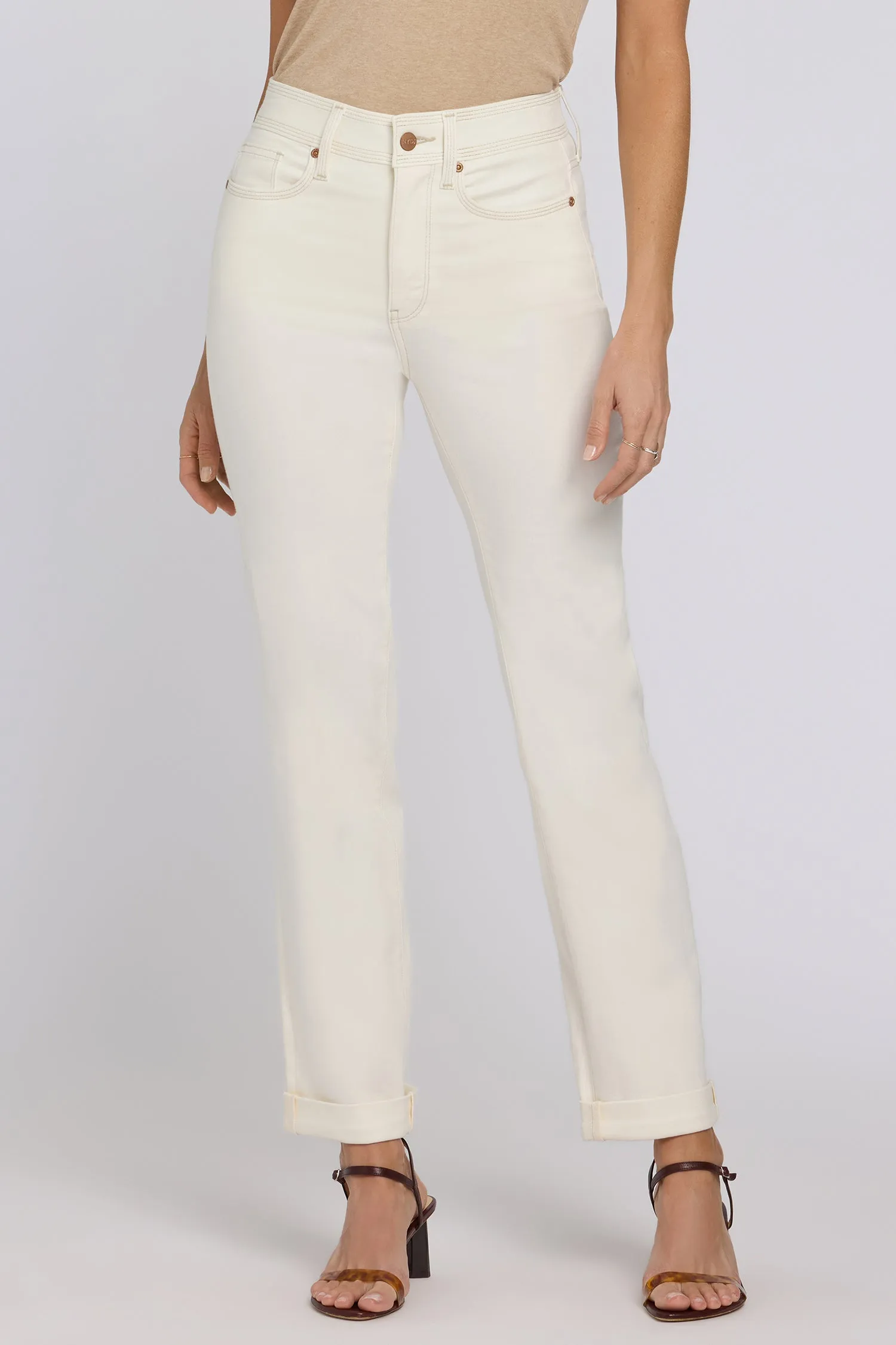 Marilyn Straight Jeans In Petite - Vintage White sold by NYDJ product image thumbnail 4