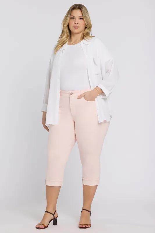 Marilyn Straight Crop Jeans In Plus Size - Pink Dogwood sold by NYDJ