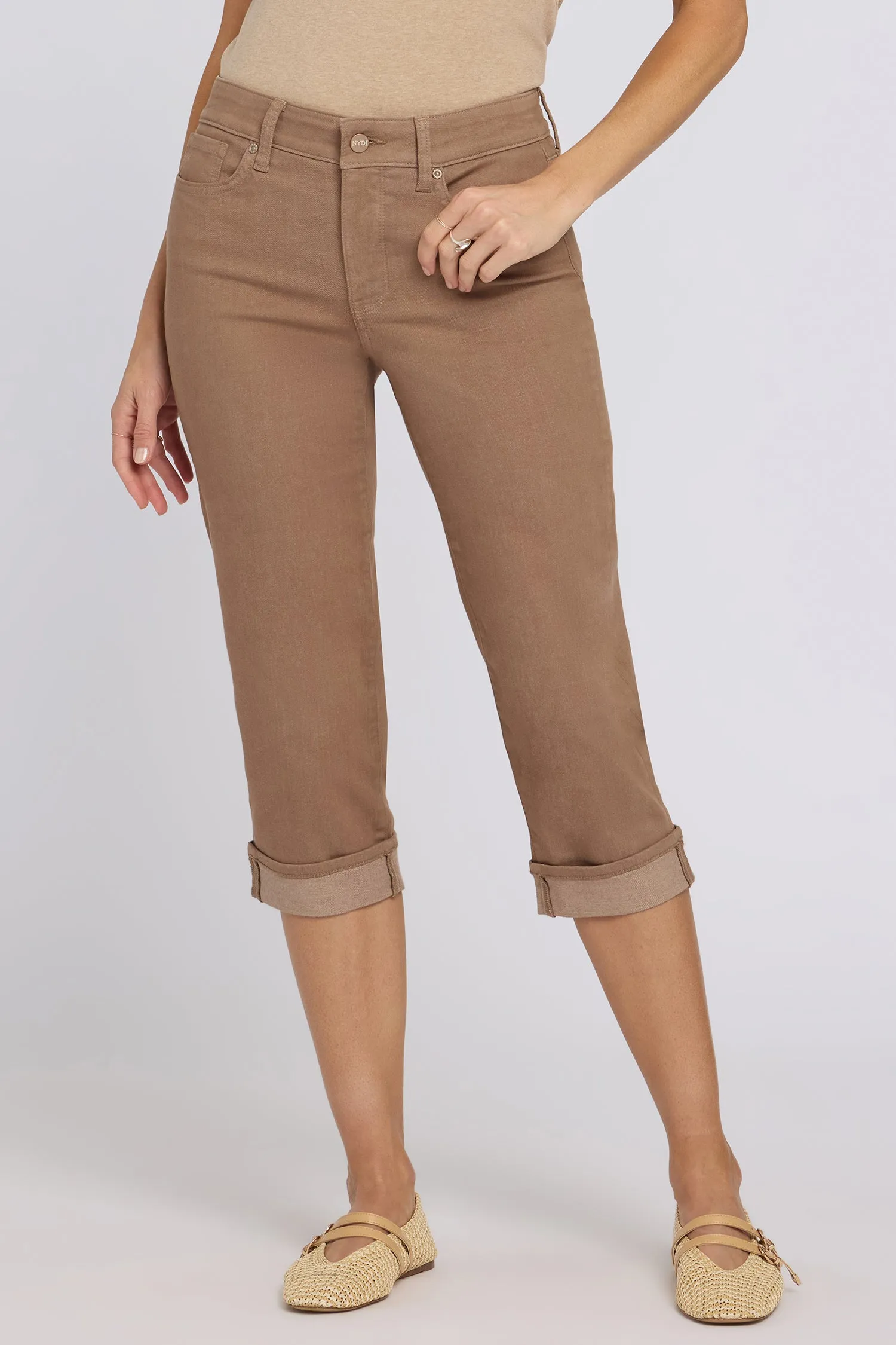 Marilyn Straight Crop Jeans In Petite - Toasted Coconut sold by NYDJ product image thumbnail 4