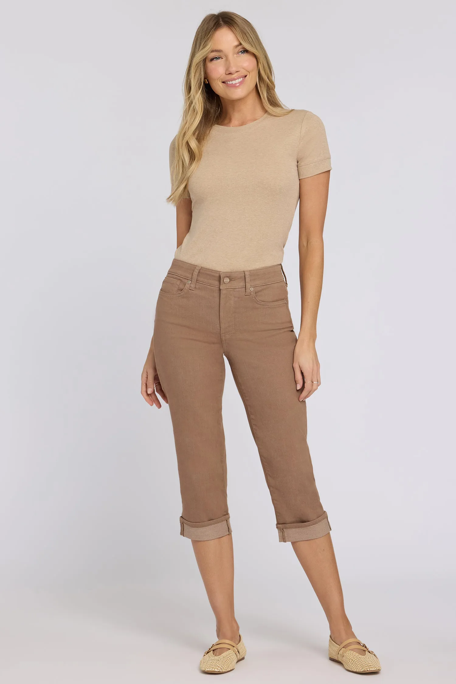 Marilyn Straight Crop Jeans In Petite - Toasted Coconut sold by NYDJ