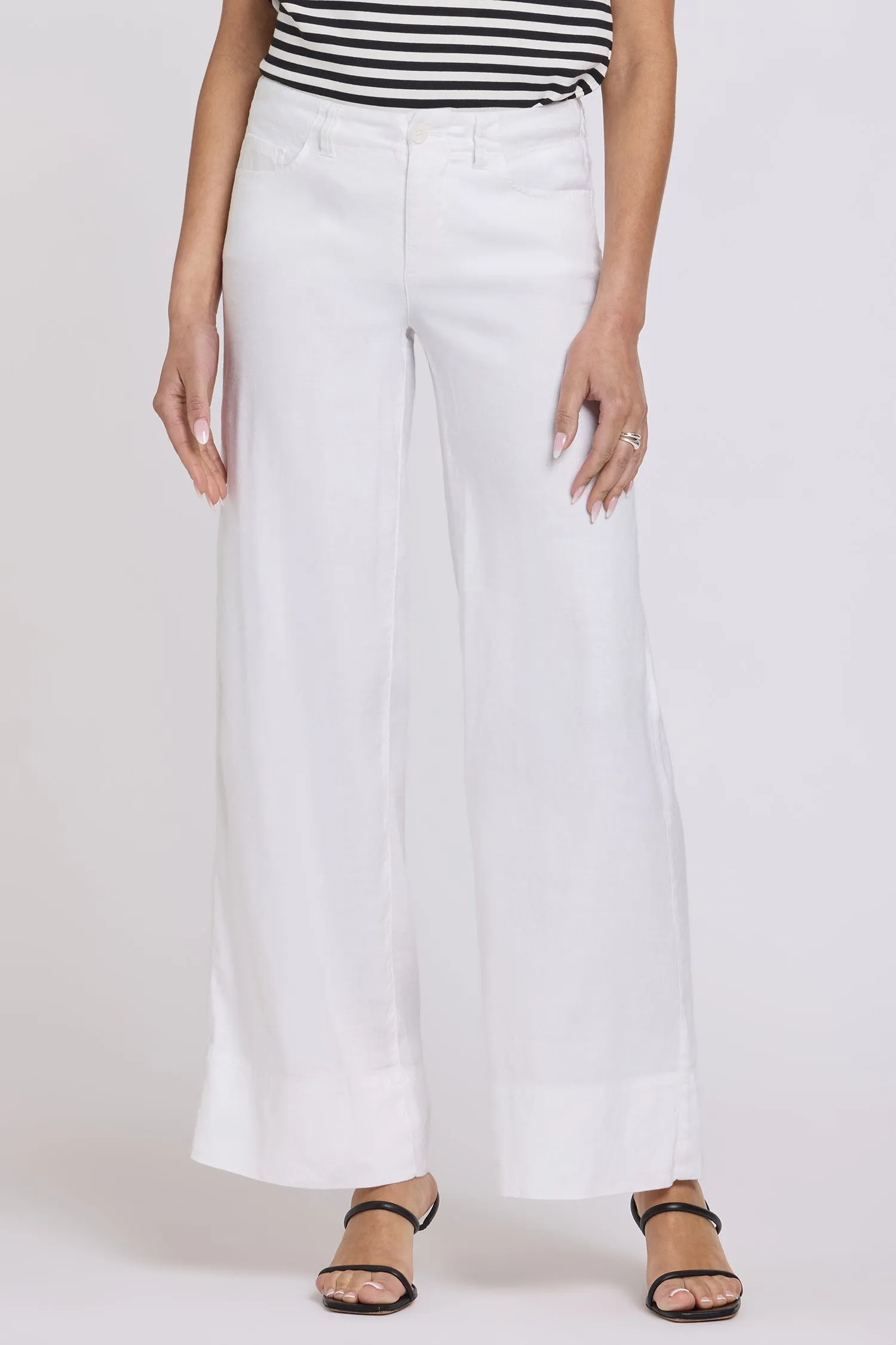 5 Pocket Wide Leg Trouser Pants - Optic White sold by NYDJ product image thumbnail 4