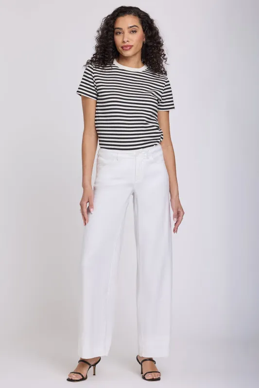 5 Pocket Wide Leg Trouser Pants - Optic White sold by NYDJ
