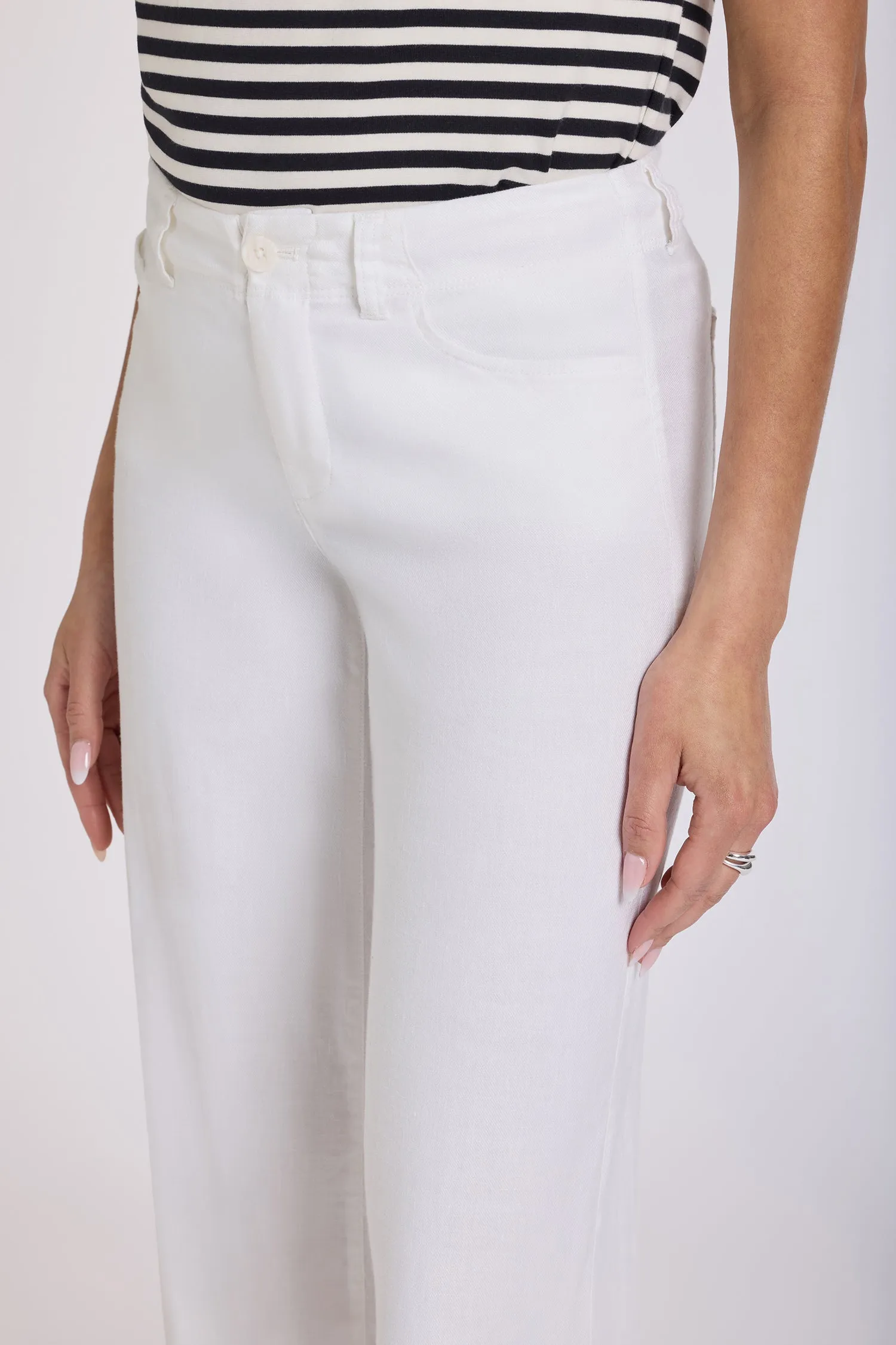 5 Pocket Wide Leg Trouser Pants - Optic White sold by NYDJ product image thumbnail 5