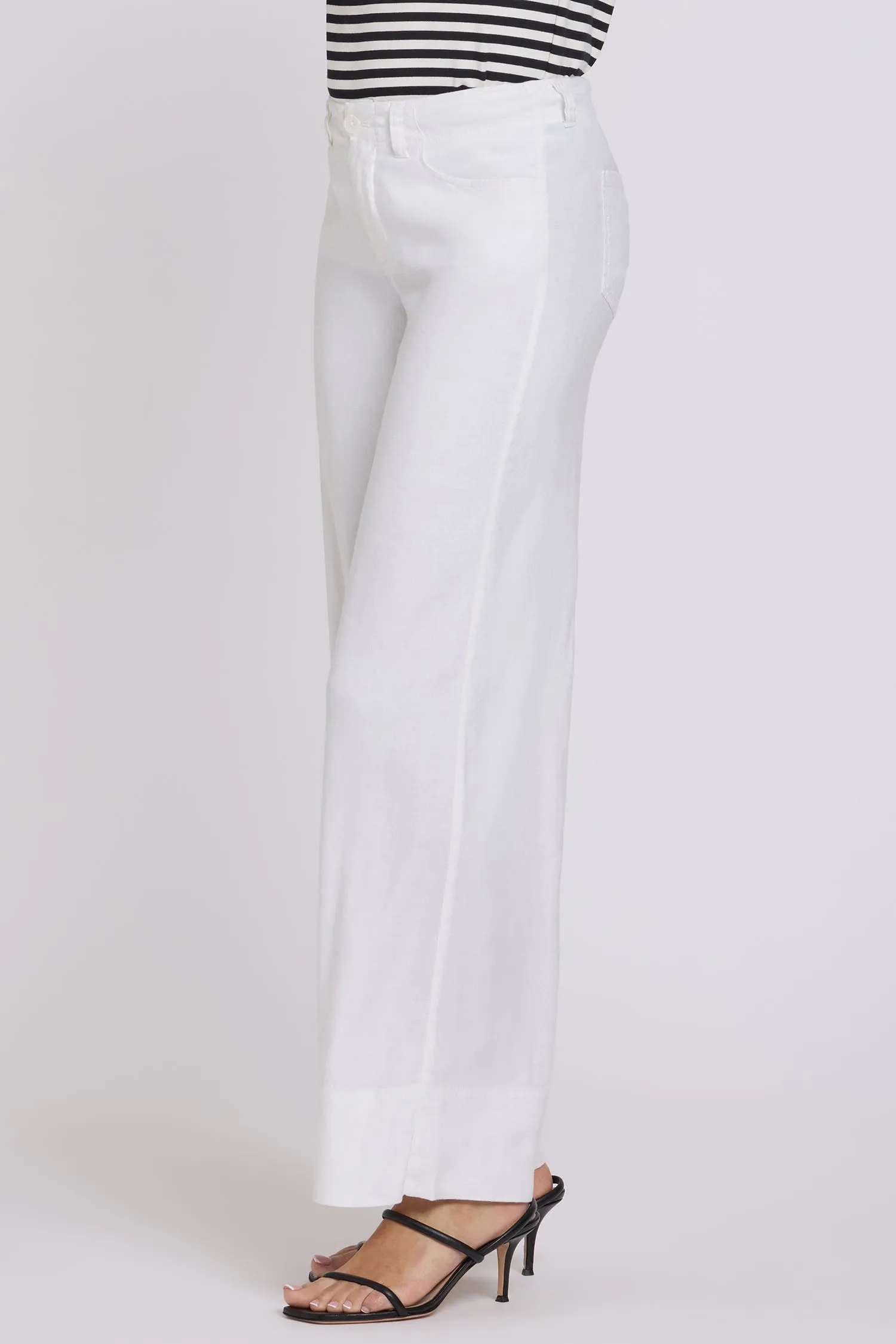 5 Pocket Wide Leg Trouser Pants - Optic White sold by NYDJ product image thumbnail 3