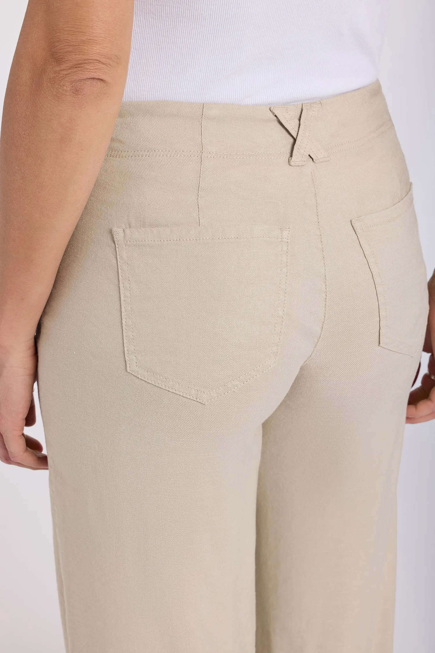5 Pocket Wide Leg Trouser Pants - Feather sold by NYDJ product image thumbnail 2