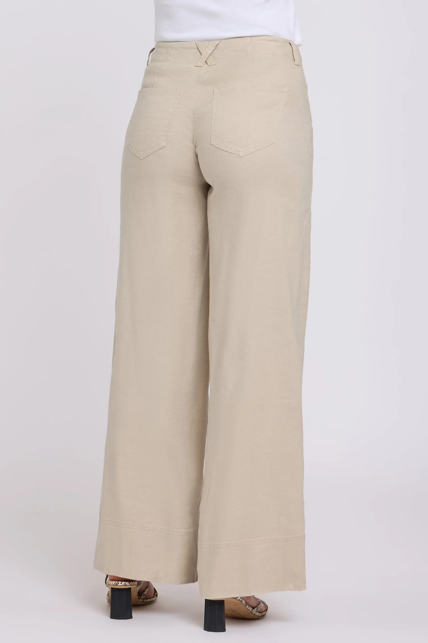 5 Pocket Wide Leg Trouser Pants - Feather sold by NYDJ product image thumbnail 3