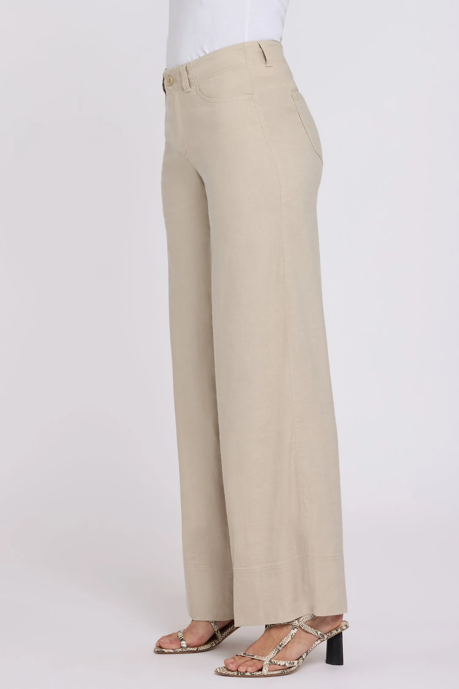 5 Pocket Wide Leg Trouser Pants - Feather sold by NYDJ product image thumbnail 4