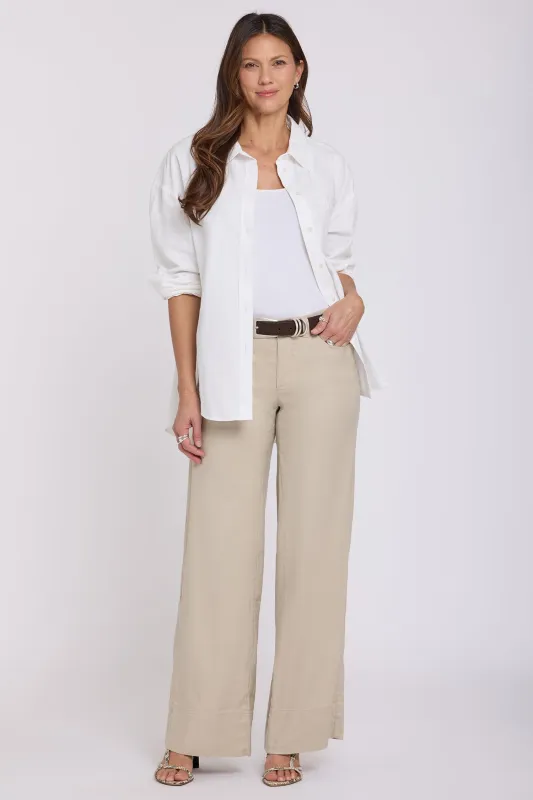 5 Pocket Wide Leg Trouser Pants - Feather sold by NYDJ