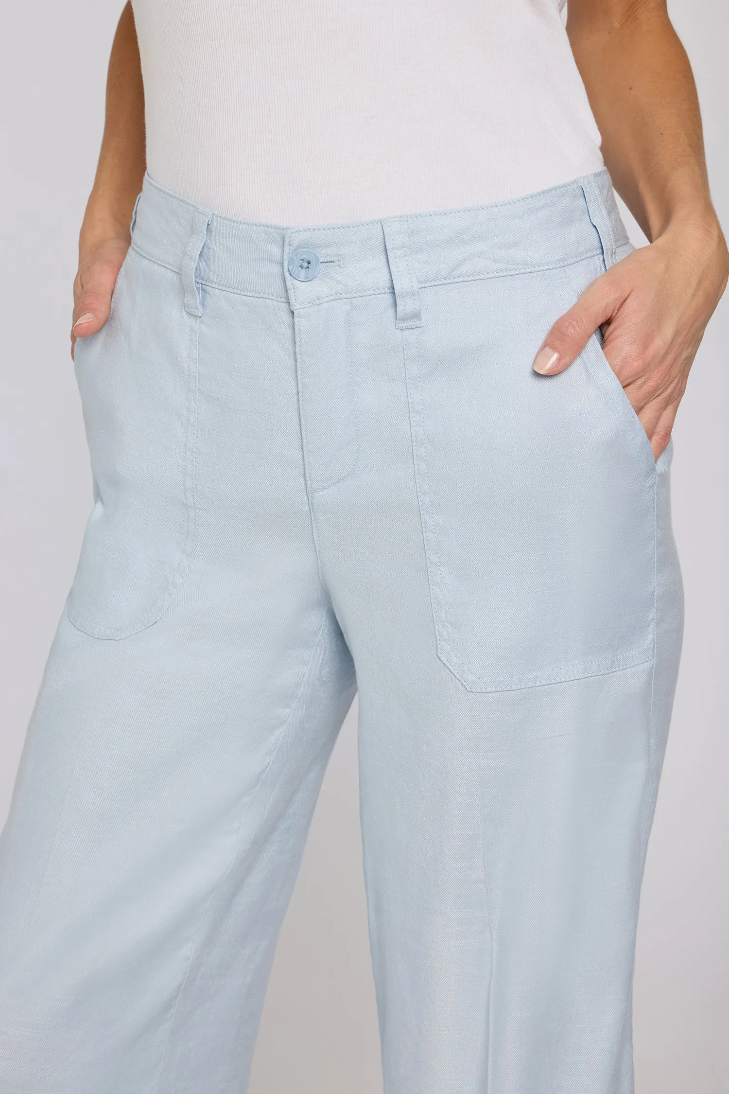 Wide Leg Cargo Capri Pants In Petite - Blue Clover sold by NYDJ product image thumbnail 2