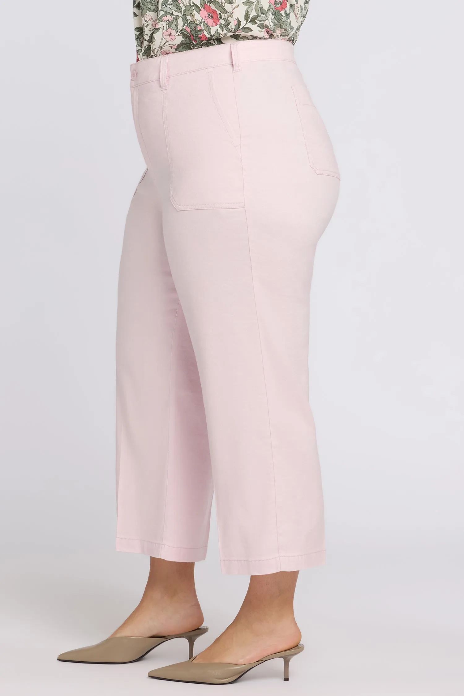 Wide Leg Cargo Capri Pants In Plus Size - Light Lilac sold by NYDJ product image thumbnail 3