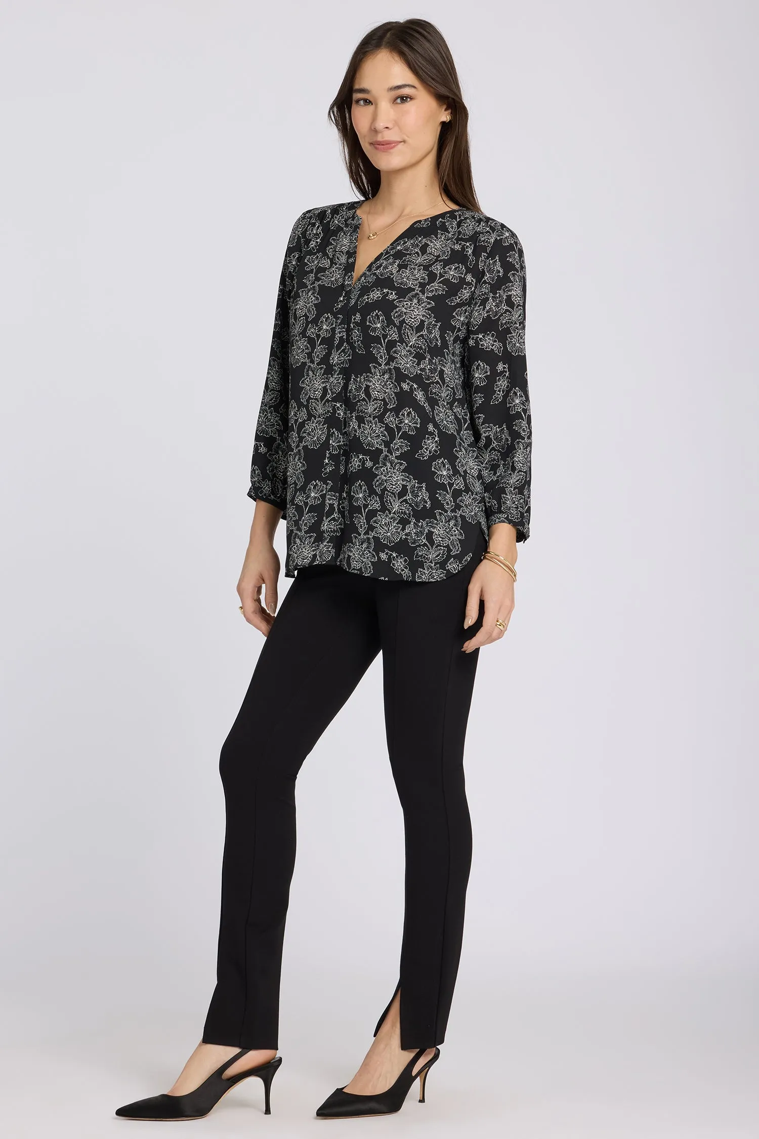 Pintuck Blouse - Floralesque sold by NYDJ product image thumbnail 3