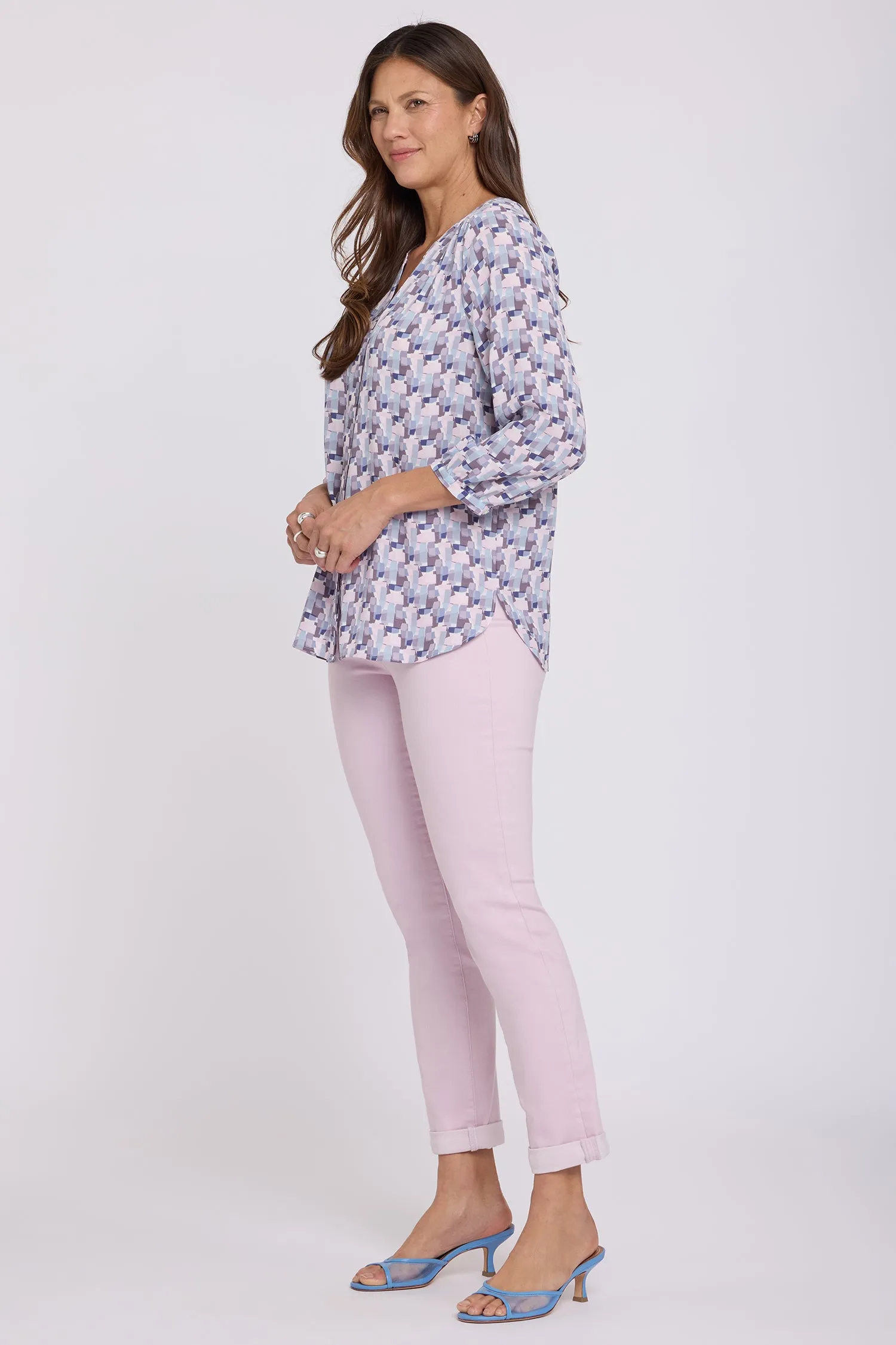 Pintuck Blouse - Aurora Abstract sold by NYDJ product image thumbnail 3