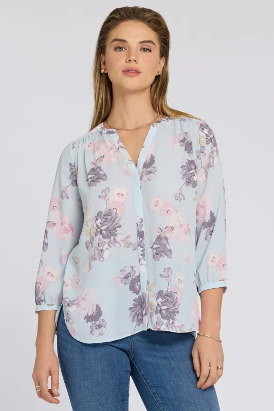 Pintuck Blouse - Graceful Blossom sold by NYDJ