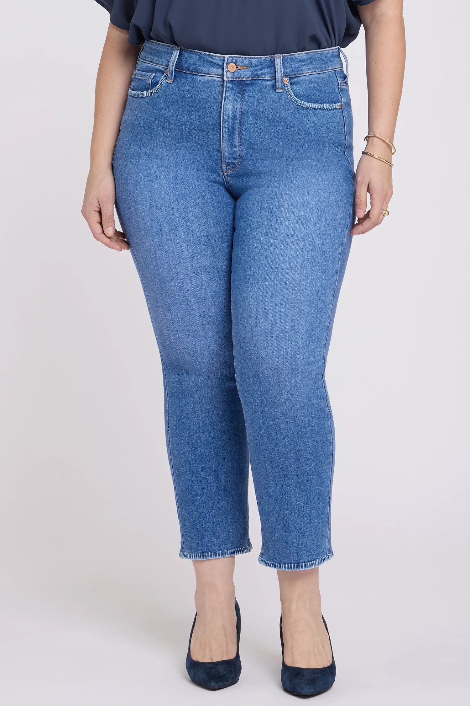 Marilyn Straight Ankle Jeans In Plus Size - Blue Paradise sold by NYDJ product image thumbnail 4