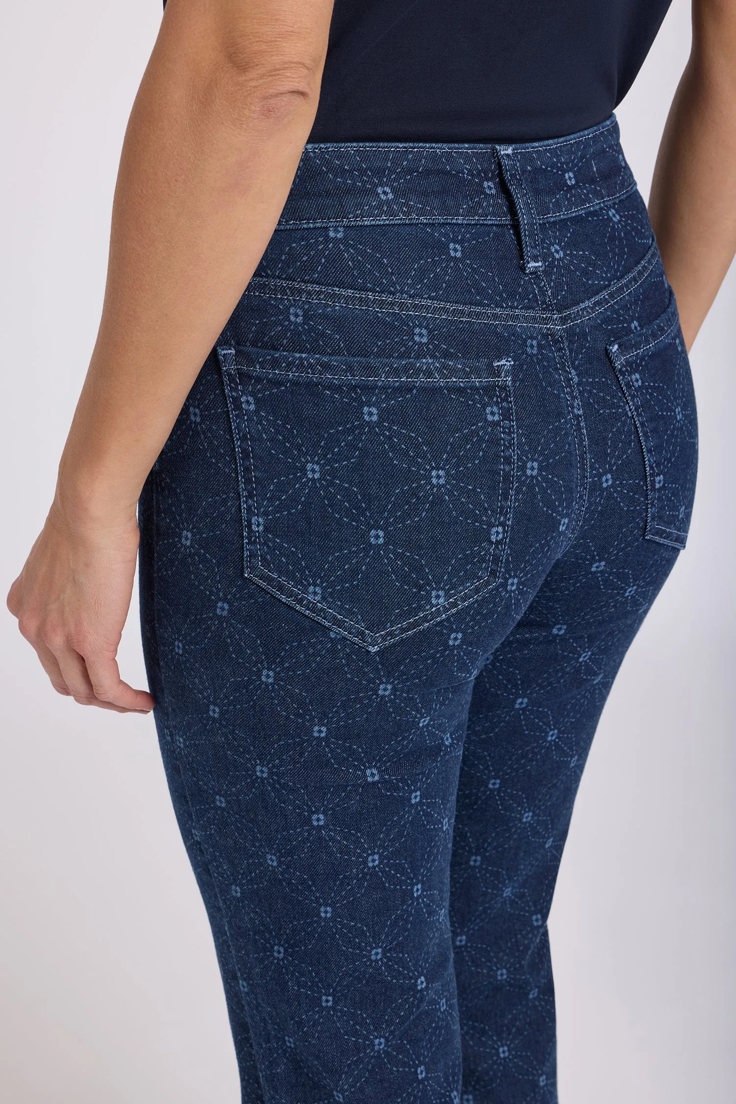 Marilyn Straight Ankle Jeans - Geo Flower Print sold by NYDJ product image thumbnail 2