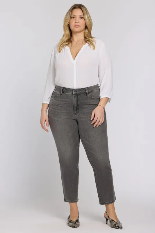 Marilyn Straight Ankle Jeans In Plus Size - Dusty Ash made by NYDJ