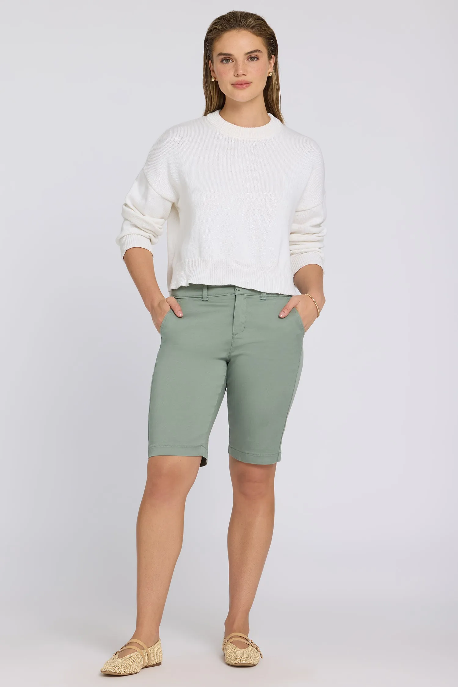 Bermuda Shorts - Mistletoe sold by NYDJ