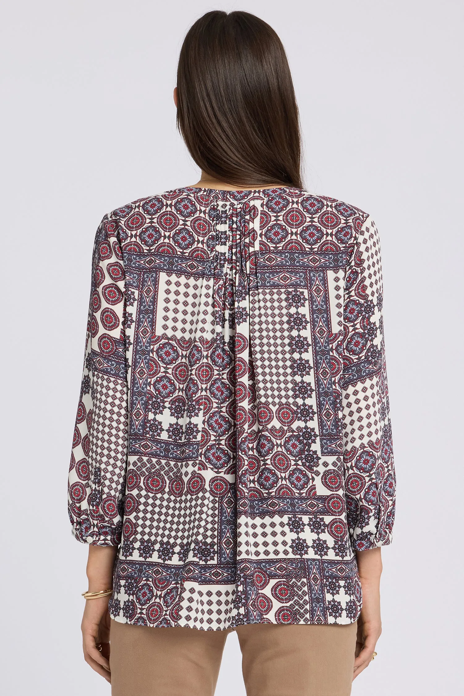 Pintuck Blouse - Vintage Patchwork sold by NYDJ product image thumbnail 5