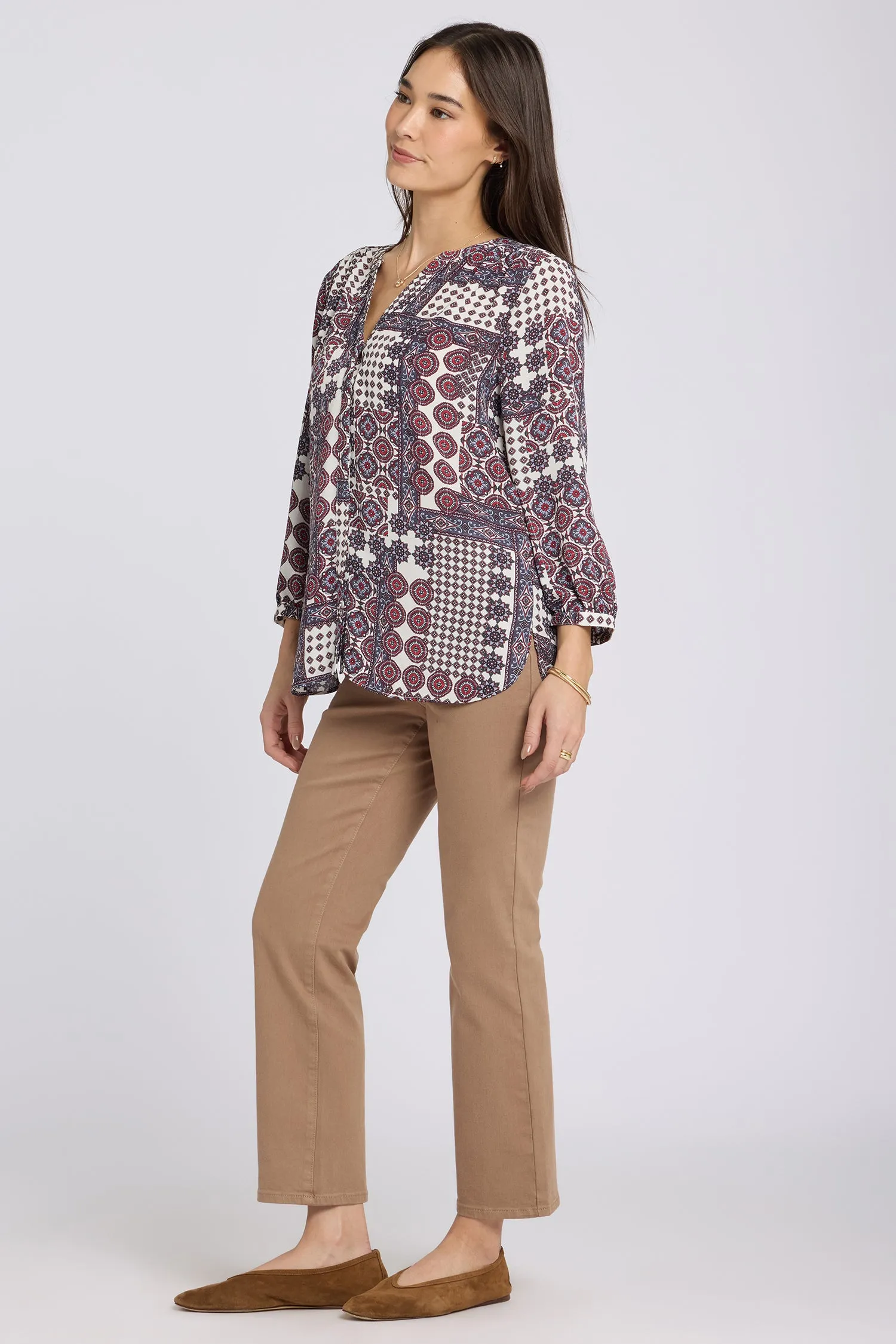 Pintuck Blouse - Vintage Patchwork sold by NYDJ product image thumbnail 3