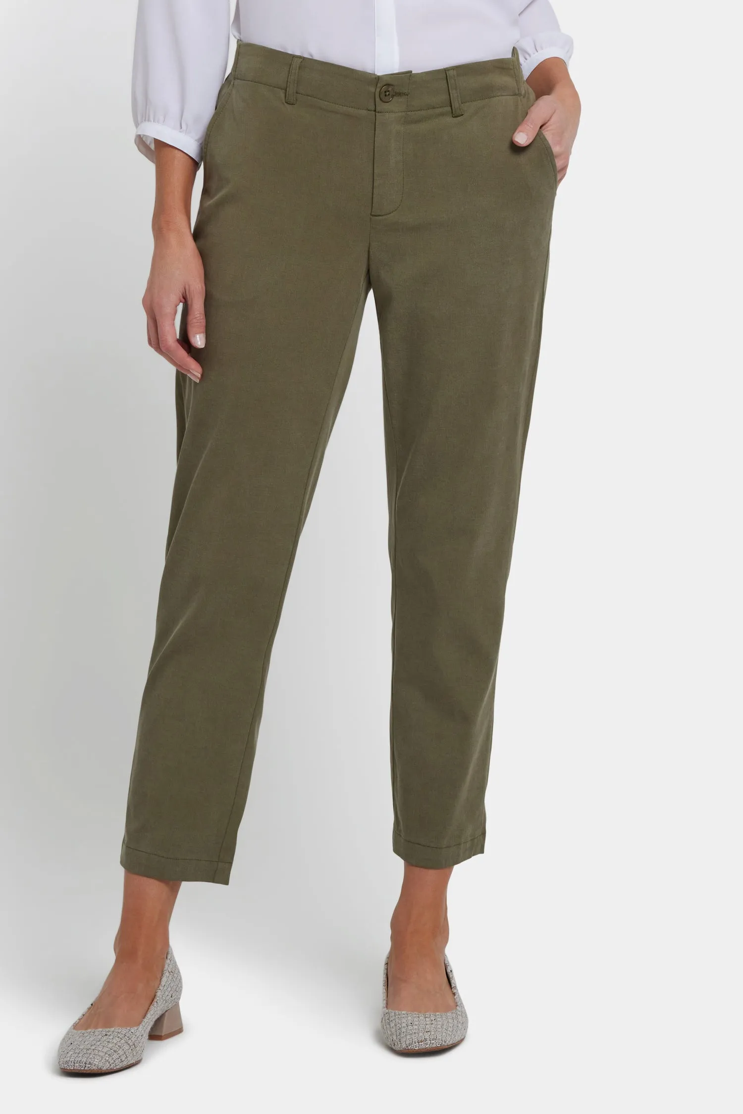 Easy-Fit Ankle Trouser Pants - Bay Leaf sold by NYDJ product image thumbnail 5