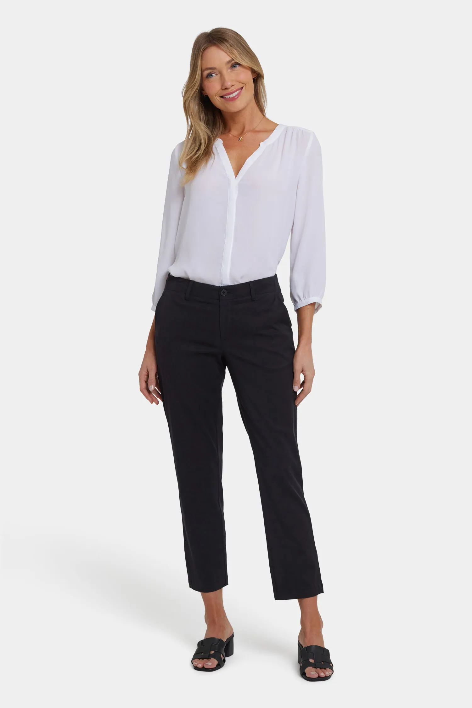 Easy-Fit Ankle Trouser Pants - Black sold by NYDJ