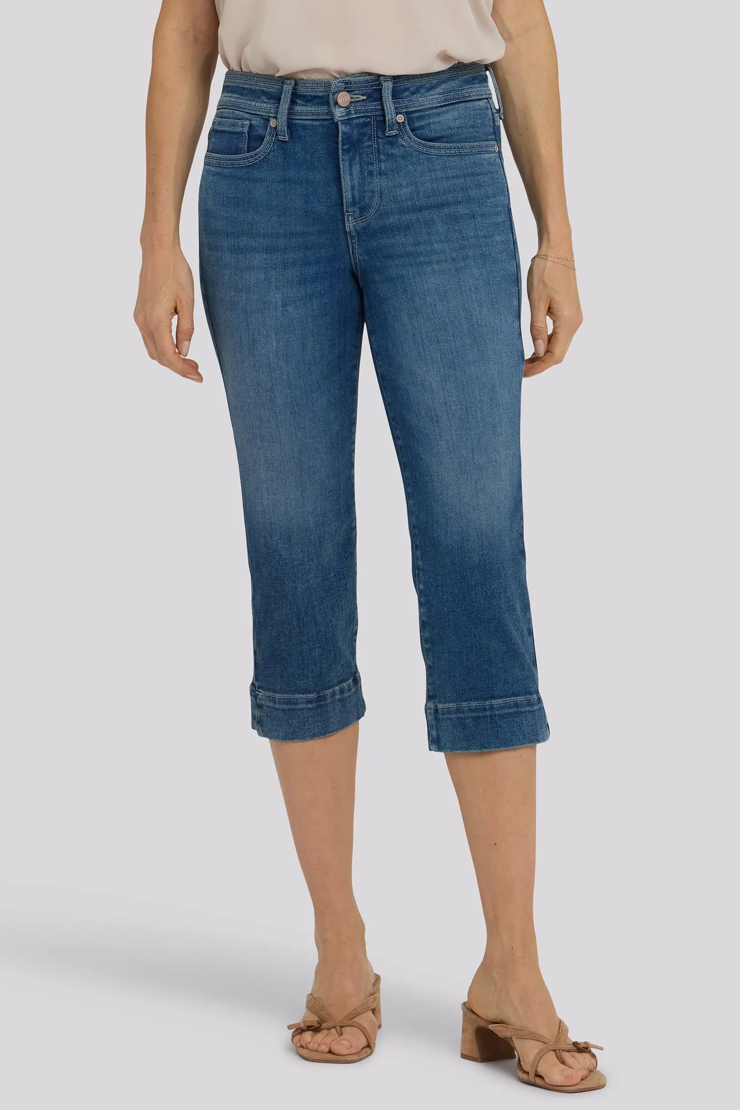 Marilyn Straight Crop Jeans In Petite - Breezy Palms sold by NYDJ product image thumbnail 4