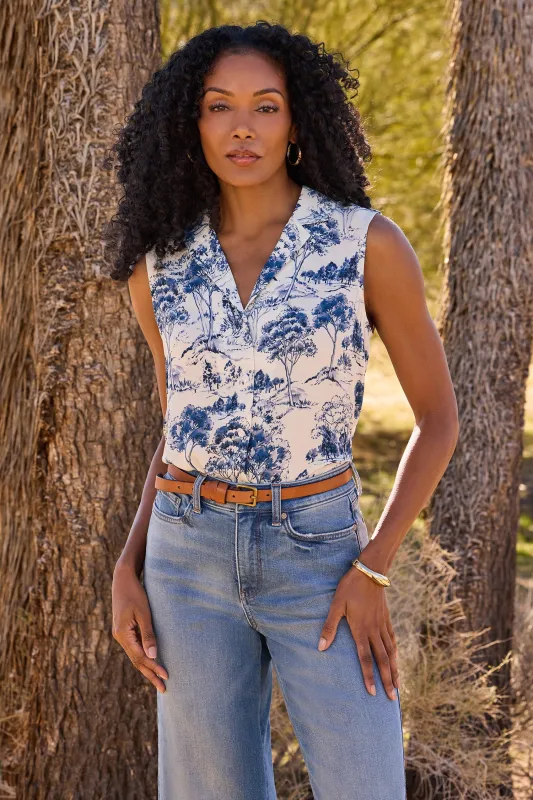 Gabrielle Sleeveless Blouse - Le Parc de Treville made by NYDJ