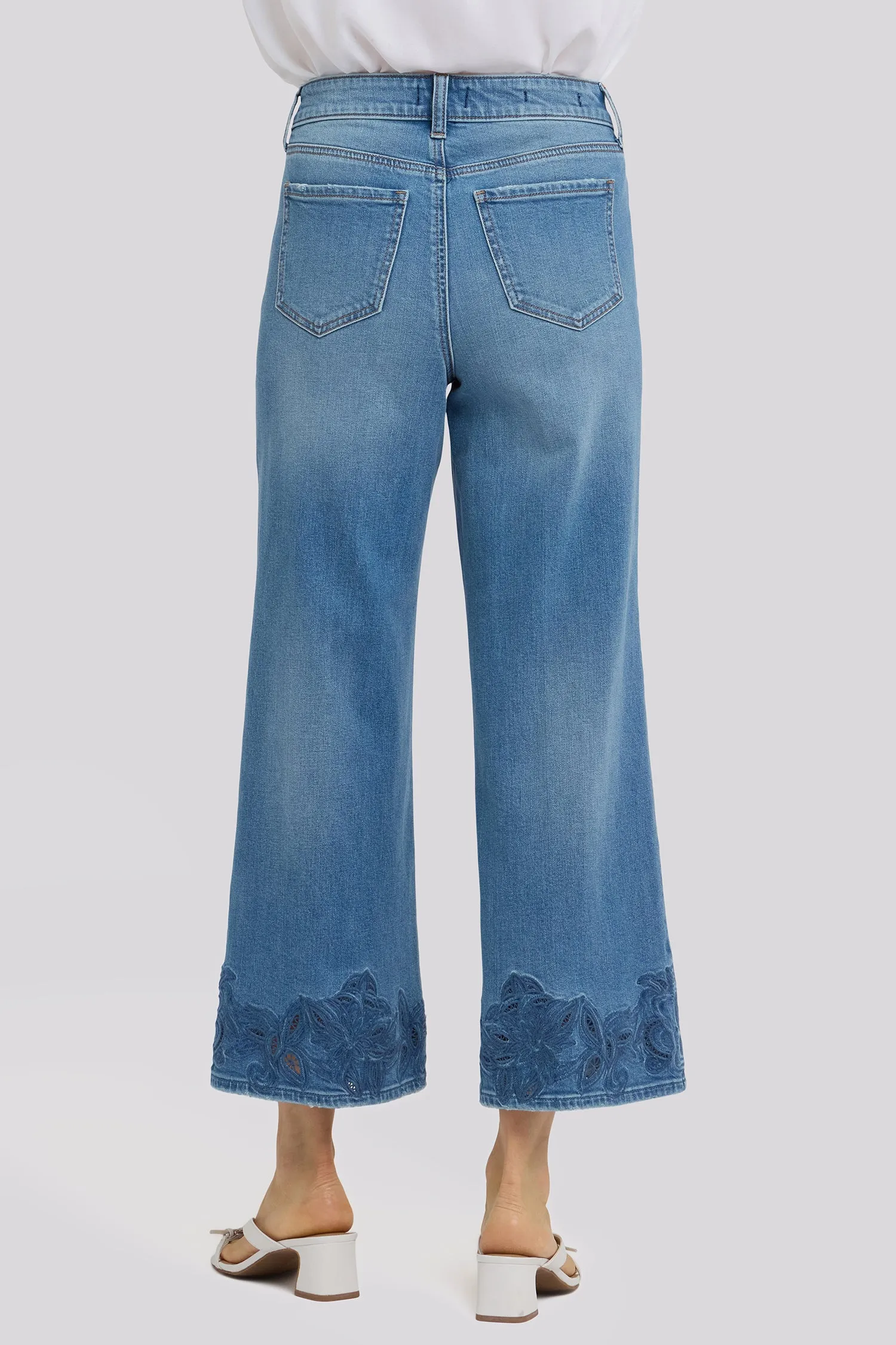 Teresa Wide Leg Ankle Jeans In Petite - Port Sea sold by NYDJ product image thumbnail 3