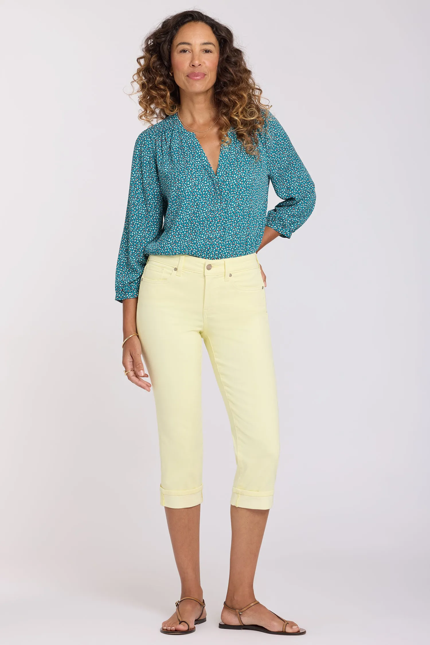 Marilyn Straight Crop Jeans - Chardonnay sold by NYDJ