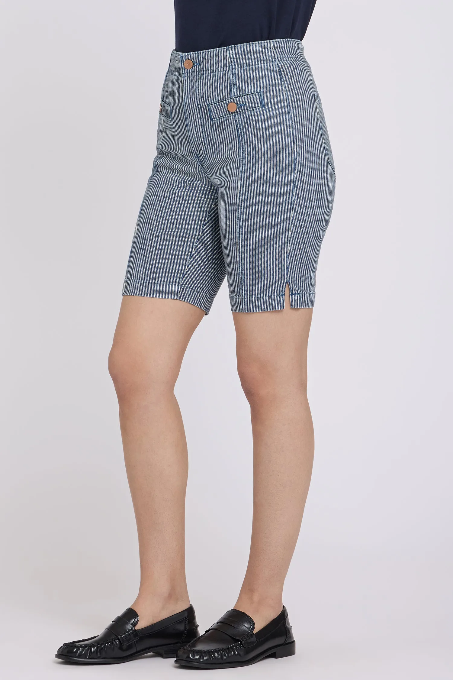 Ella Denim Shorts - Malaga Stripe sold by NYDJ product image thumbnail 4