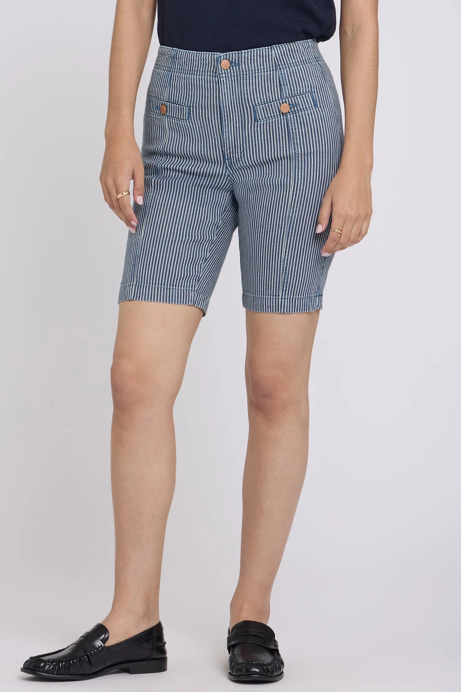 Ella Denim Shorts - Malaga Stripe sold by NYDJ product image thumbnail 5