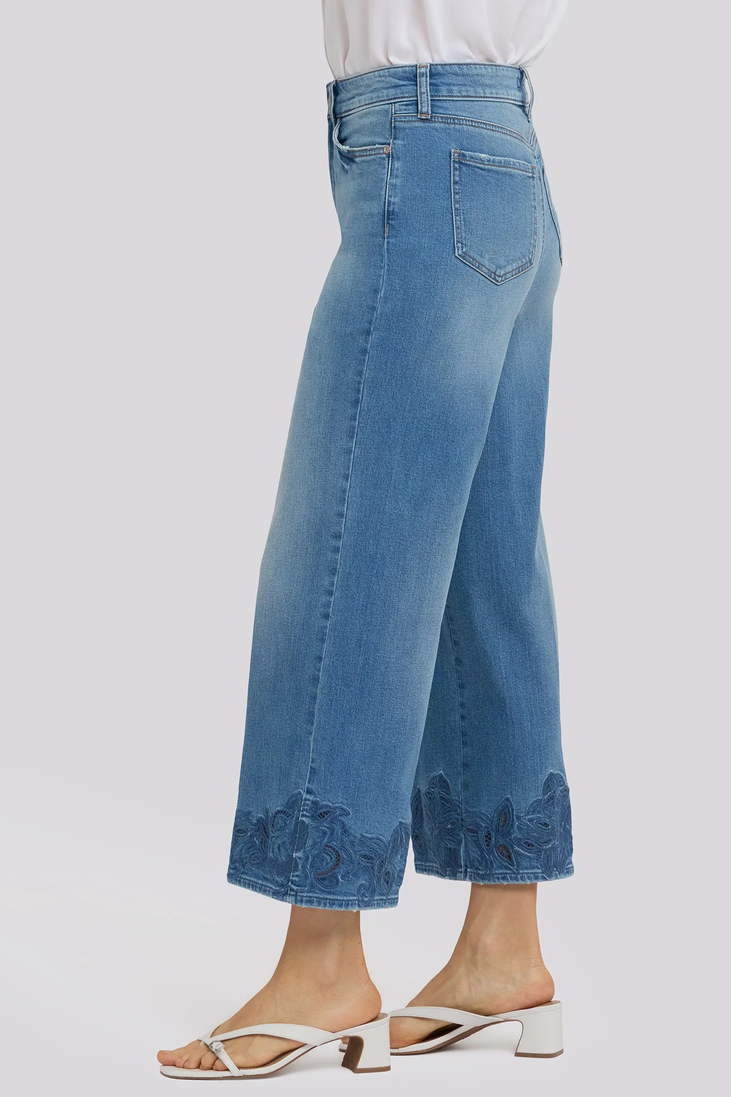 Teresa Wide Leg Ankle Jeans - Port Sea sold by NYDJ product image thumbnail 3
