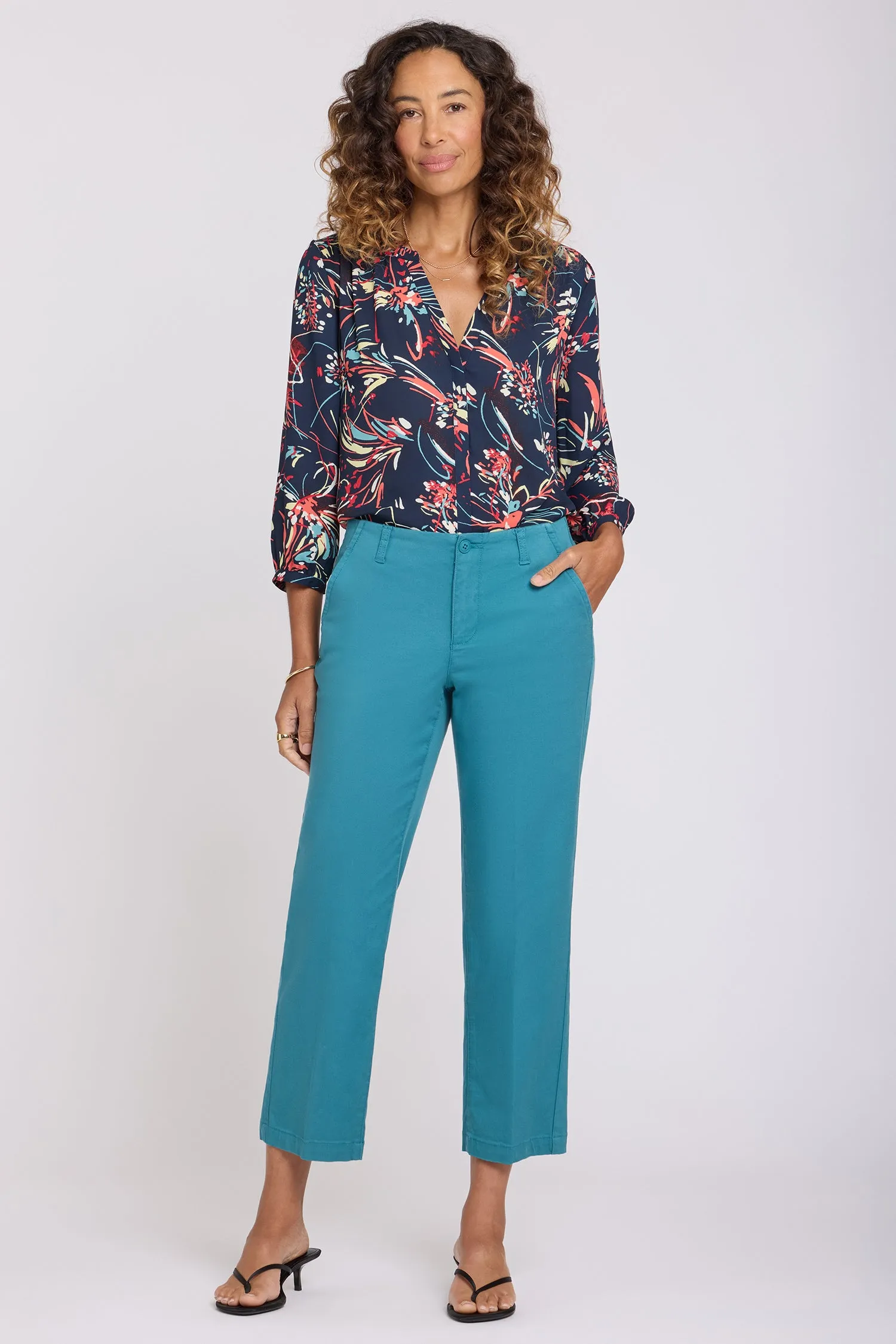 Marilyn Straight Ankle Pants - Harbor Blue sold by NYDJ