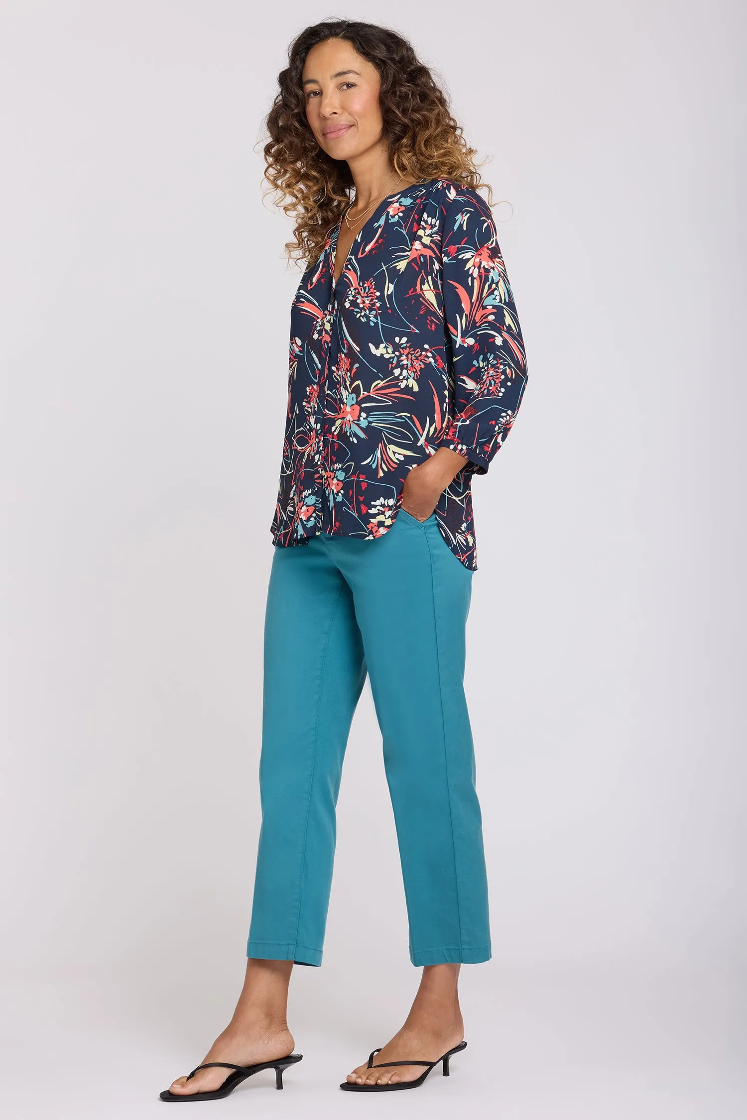 Pintuck Blouse - Blooming Potpourri sold by NYDJ product image thumbnail 4