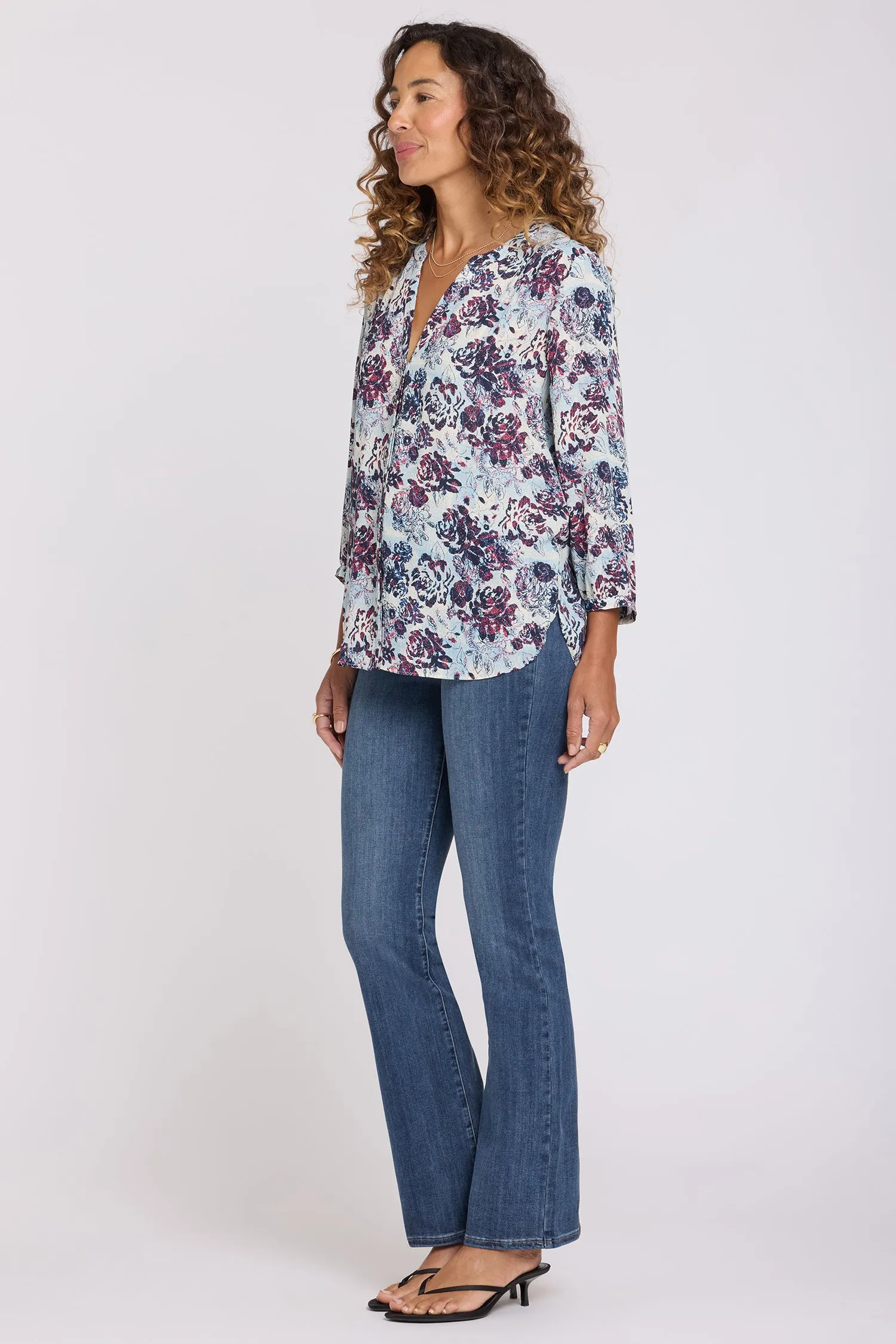Pintuck Blouse - Ballad Abloom sold by NYDJ product image thumbnail 4